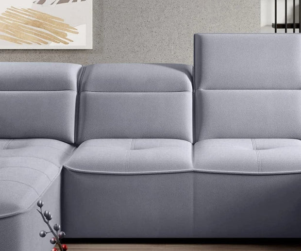 Wersal Divano Angolare a sinistro 6 posti Murielle XL Grigio