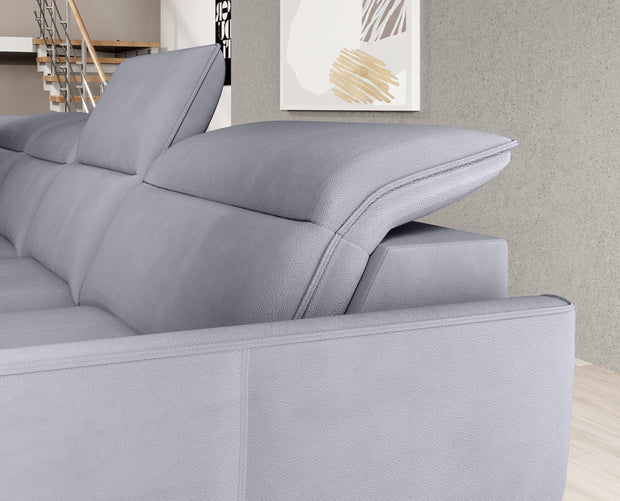 Wersal Divano Angolare a sinistro 6 posti Murielle XL Grigio