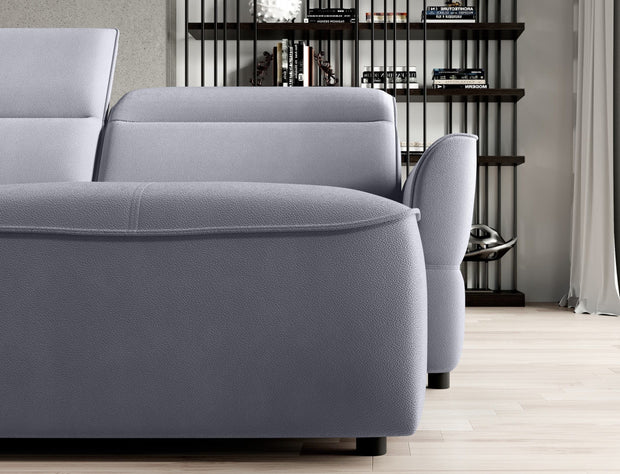 Wersal Divano Angolare a sinistro 6 posti Murielle XL Grigio