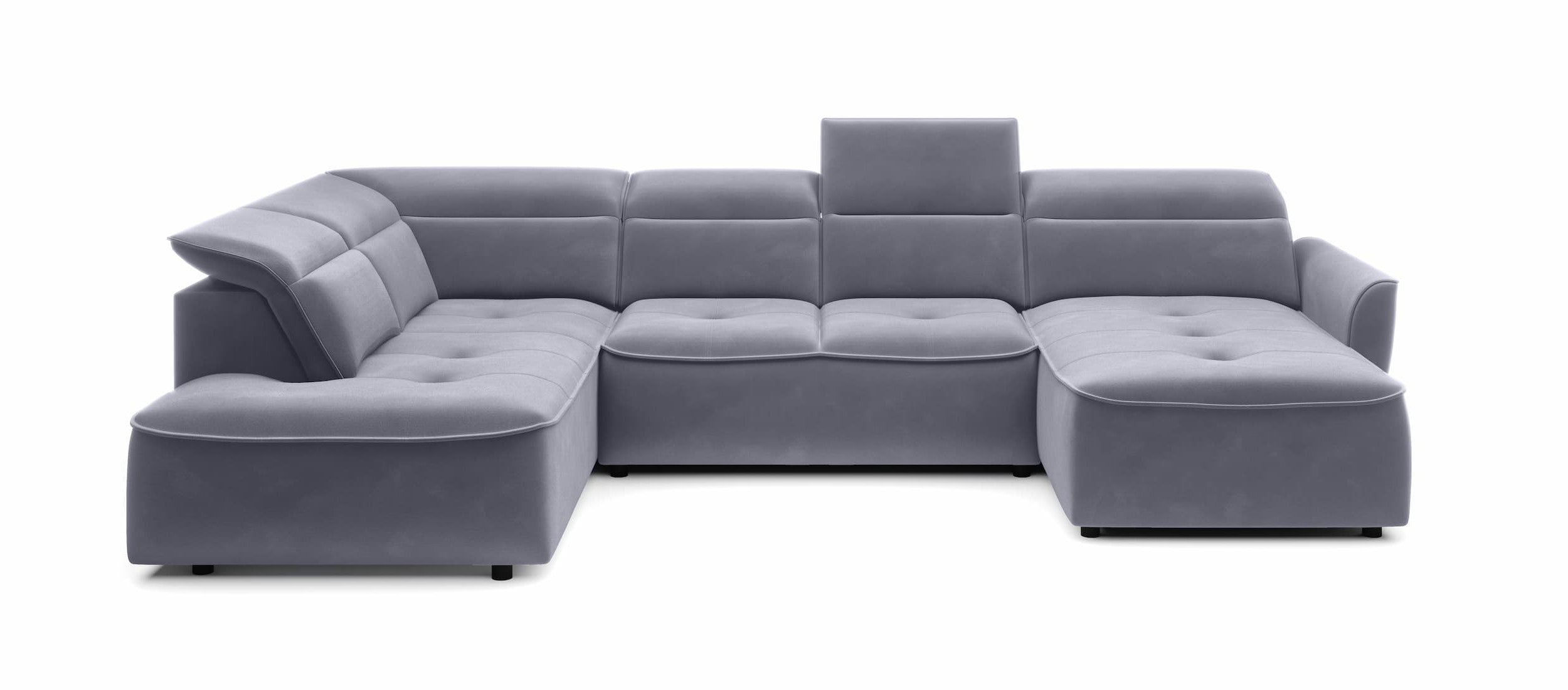 Wersal Divano Angolare a sinistro 6 posti Murielle XL Grigio