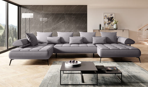 Divano Angolare a sinistro 6 posti Sedo XL Grigio