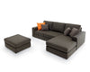 LeComfort Divano Angolare con pouf a destro 3 posti Icardi Piccola Grigio