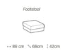 LeComfort Divano Angolare con pouf a destro 3 posti Icardi Piccola Grigio