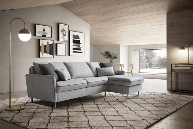 LeComfort Divano Angolare Letto a destro 3 posti Balitos Piccola Grigio