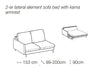 LeComfort Divano Angolare Letto a destro 3 posti Balitos Piccola Grigio
