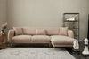 Asir Divano Angolare Letto a destro 3 posti in tessuto Simena Beige