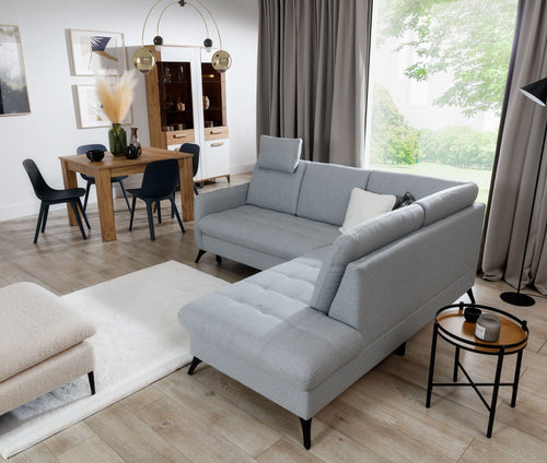 Divano Angolare Letto a destro 3 posti Luks L Grigio (1)