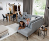 Divano Angolare Letto a destro 3 posti Luks L Grigio (6)