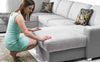 Divano Angolare Letto a destro 4 posti Chance Grande Grigio (4)