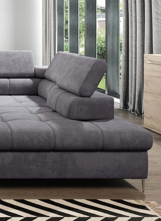 Wersal Divano Angolare Letto a destro 4 posti Empon Grigio