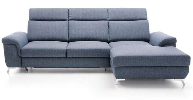 Divano Angolare Letto a destro 4 posti Flame Blu (2)