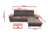 Divano Angolare Letto a destro 4 posti Flame Blu (4)