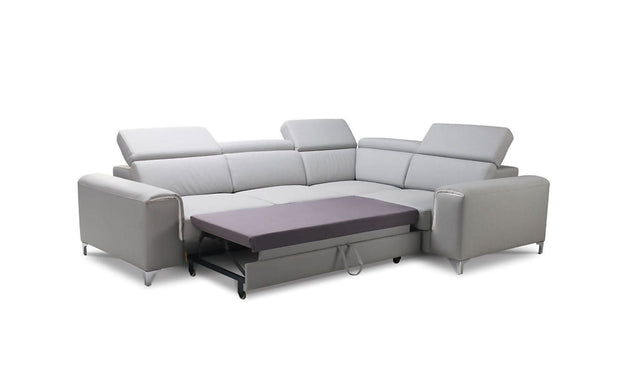Divano Angolare Letto a destro 4 posti Genovis Grande Grigio (4)