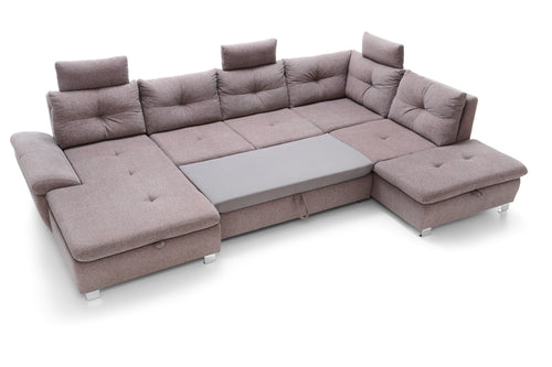 Divano Angolare Letto a destro 4 posti Madir III Rosa (1)