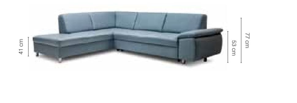 Divano Angolare Letto a destro 4 posti Niagara Blu (3)