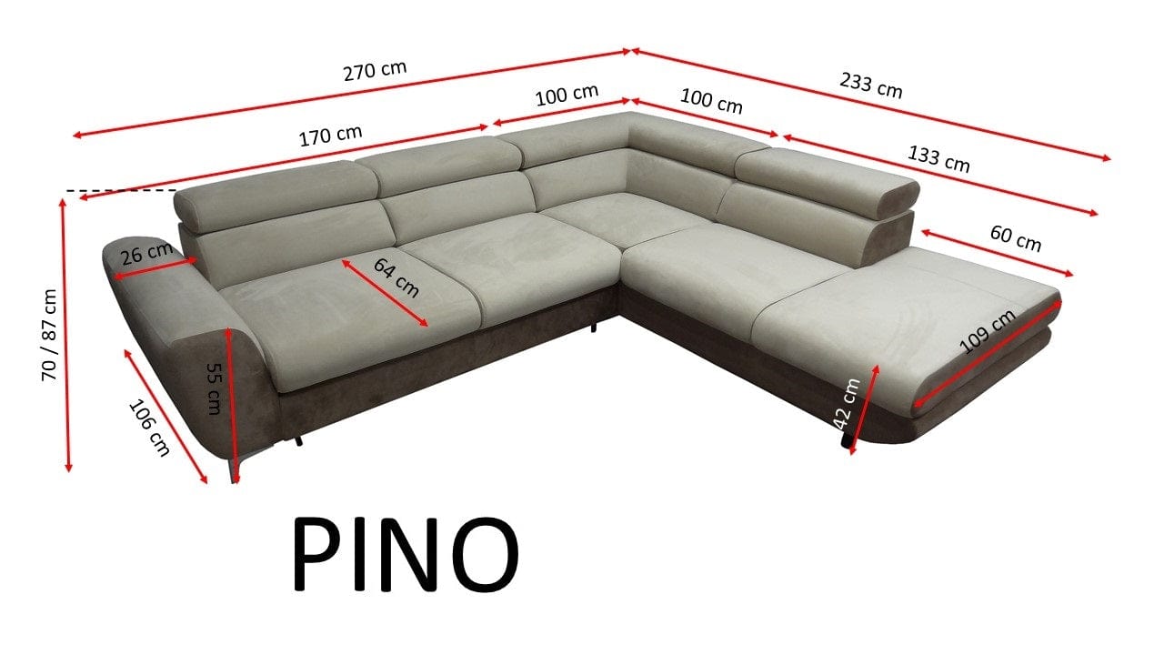 Divano Angolare Letto a destro 4 posti Pino Verde (3)