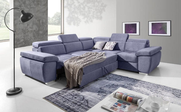 Divano Angolare Letto a destro 4 posti Roseta Violetto (1)