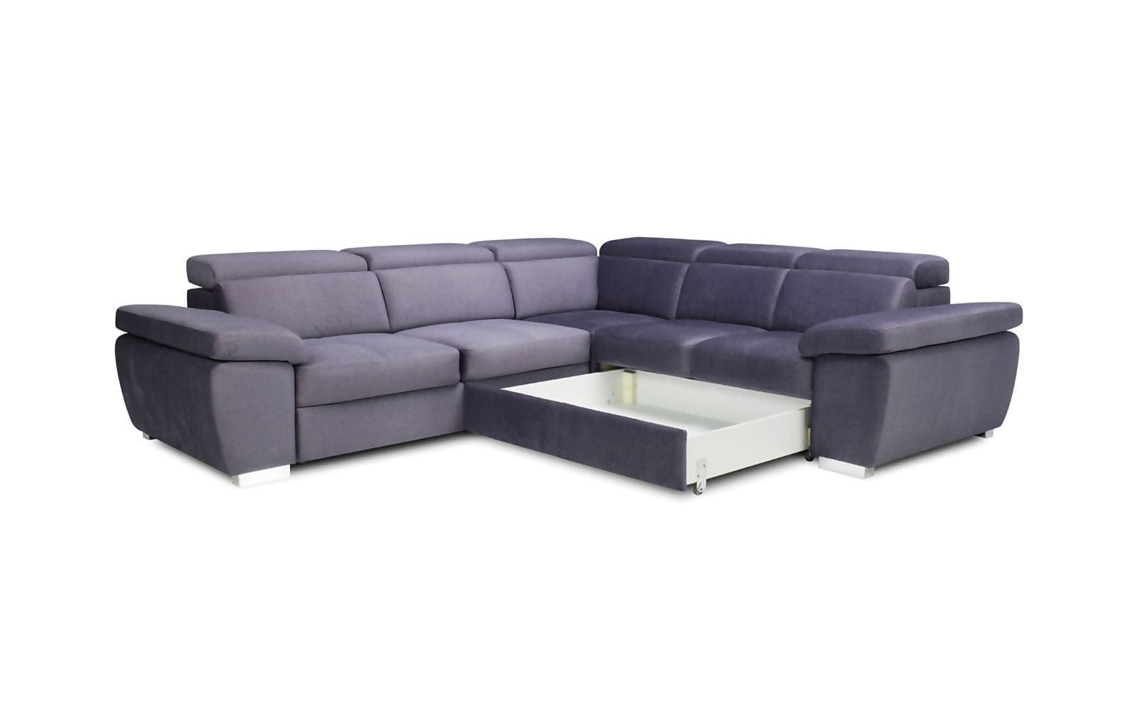 Divano Angolare Letto a destro 4 posti Roseta Violetto (4)