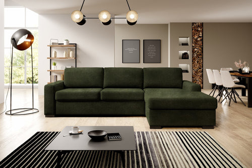 Wersal Divano Angolare Letto a destro 4 posti Vanilis Mini 140 Verde