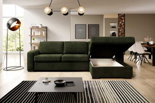 Wersal Divano Angolare Letto a destro 4 posti Vanilis Mini 140 Verde