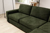 Wersal Divano Angolare Letto a destro 4 posti Vanilis Mini 140 Verde