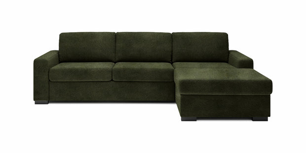 Wersal Divano Angolare Letto a destro 4 posti Vanilis Mini 140 Verde