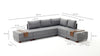 Asir Divano Angolare Letto a destro 5 posti in tessuto Fly Grigio