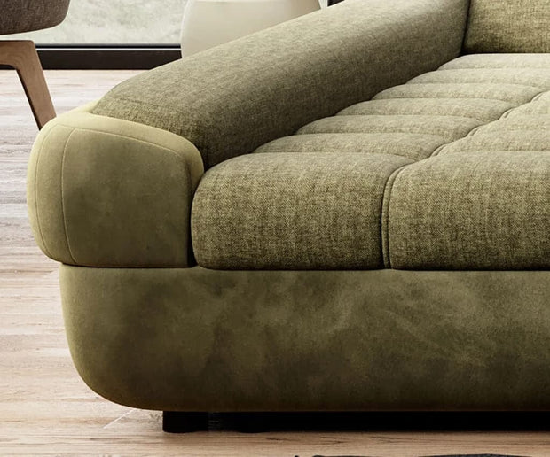 Wersal Divano Angolare Letto a destro 5 posti Infamy XL R1 Verde