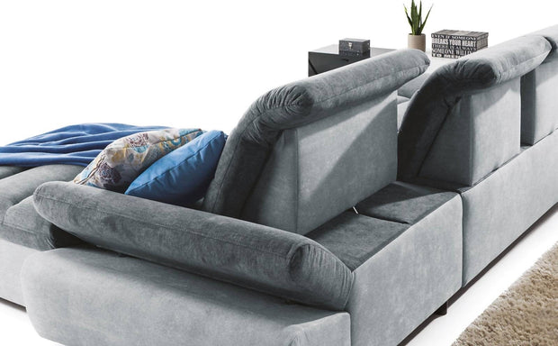 Divano Angolare Letto a destro 6 posti Romisa Media Grigio (2)
