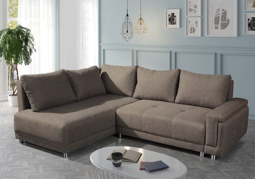 Divano Angolare Letto a sinistro 3 posti Bato Cappuccino