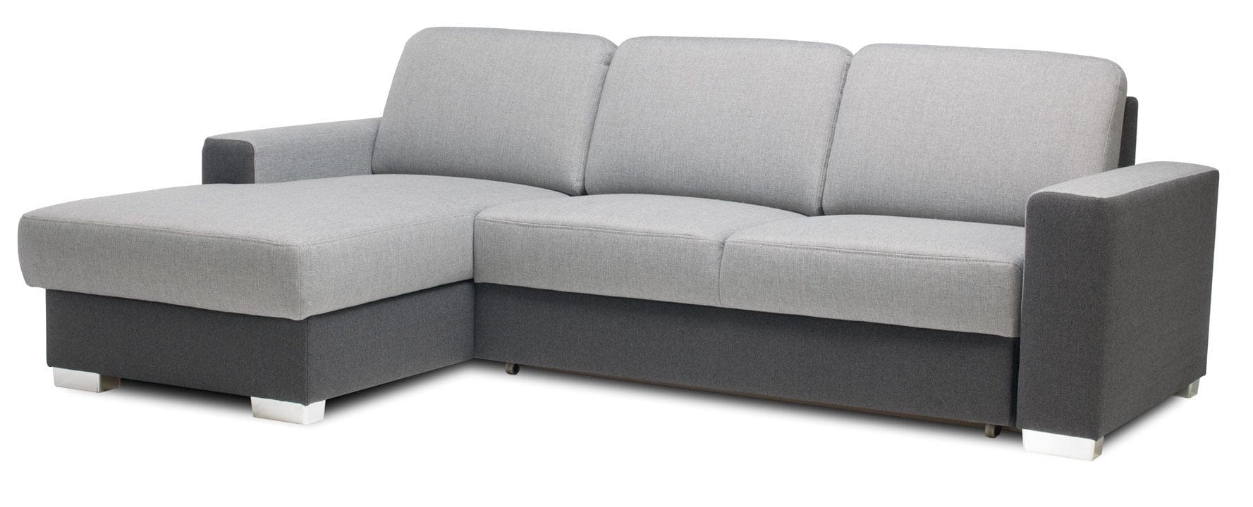 Divano Angolare Letto a sinistro 3 posti Chance Piccola Grigio (2)