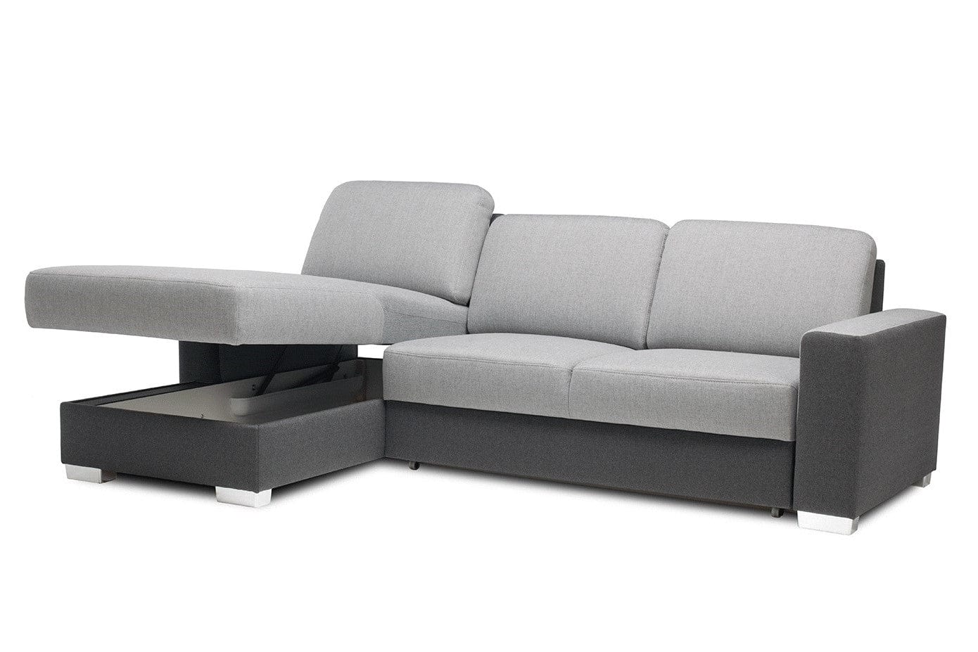 Divano Angolare Letto a sinistro 3 posti Chance Piccola Grigio (3)