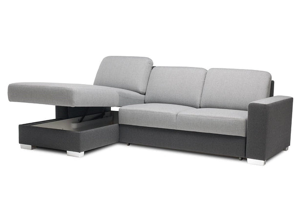 Divano Angolare Letto a sinistro 3 posti Chance Piccola Grigio (3)