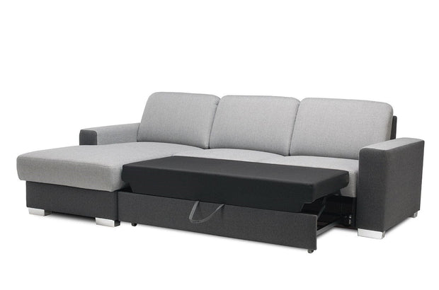 Divano Angolare Letto a sinistro 3 posti Chance Piccola Grigio (4)