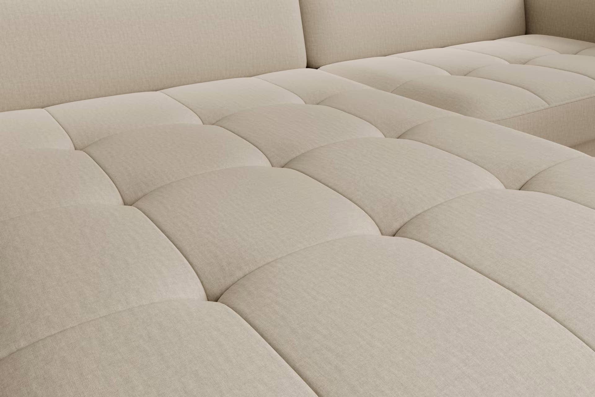 Eltap Divano Angolare Letto a sinistro 3 posti, in tessuto Gomez Plus Beige