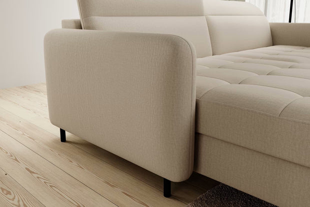 Eltap Divano Angolare Letto a sinistro 3 posti, in tessuto Gomez Plus Beige