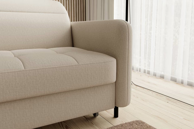 Eltap Divano Angolare Letto a sinistro 3 posti, in tessuto Gomez Plus Beige