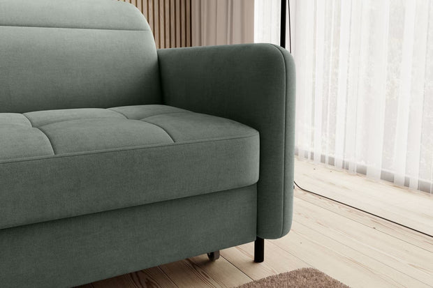 Eltap Divano Angolare Letto a sinistro 3 posti, in tessuto Gomez Plus Verde