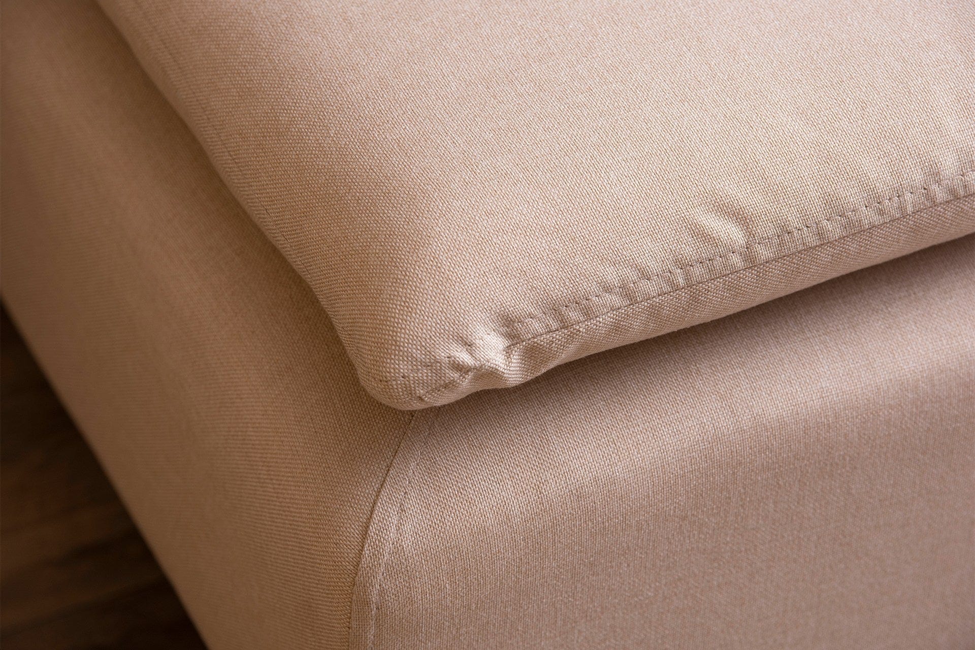 Asir Divano Angolare Letto a sinistro 3 posti in tessuto Lungo Mini Crema
