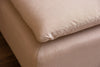 Asir Divano Angolare Letto a sinistro 3 posti in tessuto Lungo Mini Crema