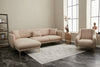 Asir Divano Angolare Letto a sinistro 3 posti in tessuto Simena Beige