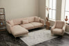 Asir Divano Angolare Letto a sinistro 3 posti in tessuto Simena Beige