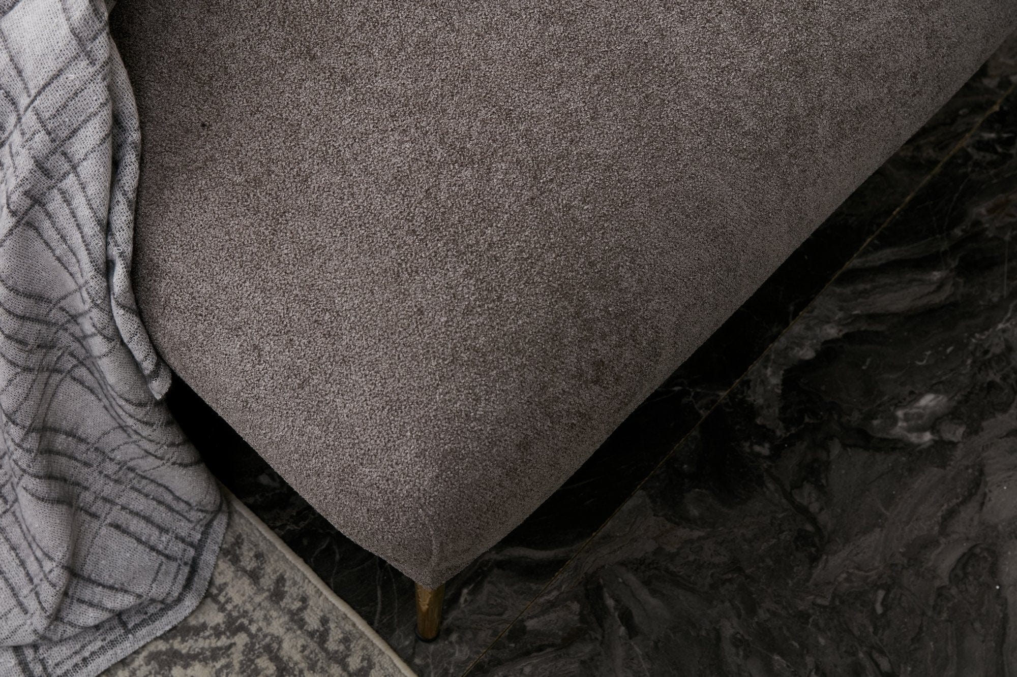 Asir Divano Angolare Letto a sinistro 3 posti in tessuto Simena Grigio