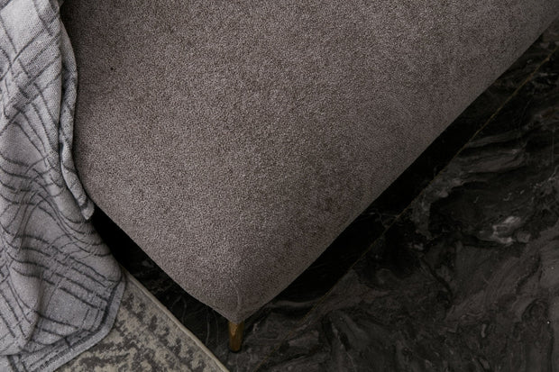 Asir Divano Angolare Letto a sinistro 3 posti in tessuto Simena Grigio