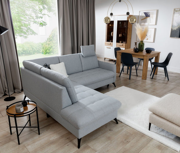 Divano Angolare Letto a sinistro 3 posti Luks L Grigio (3)