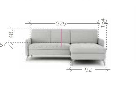 Divano Angolare Letto a sinistro 3 posti Luks Piccola Ruggine (2)