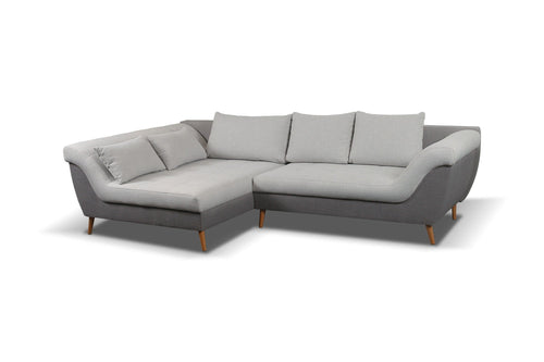 Divano Angolare Letto a sinistro 4 posti Aba Grigio (1)