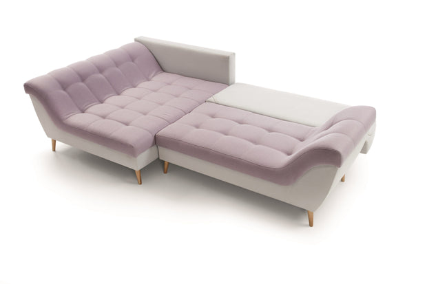 Divano Angolare Letto a sinistro 4 posti Aba Grigio (2)