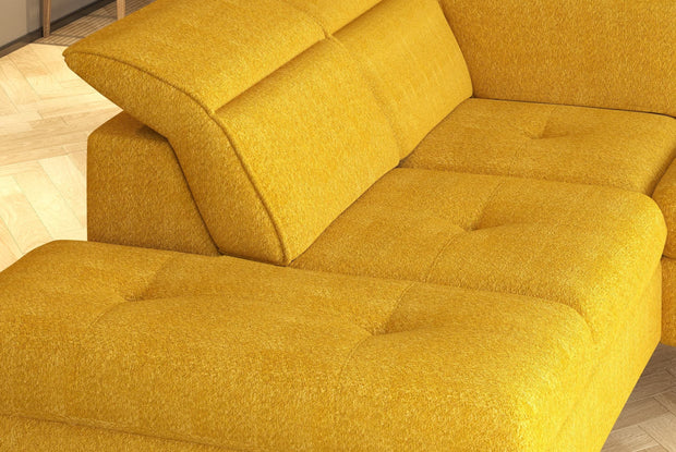 Wersal Divano Angolare Letto a sinistro 4 posti Apulum Giallo