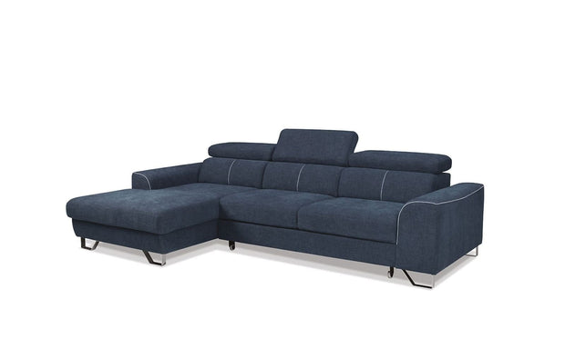Divano Angolare Letto a sinistro 4 posti Astino Piccola Blu